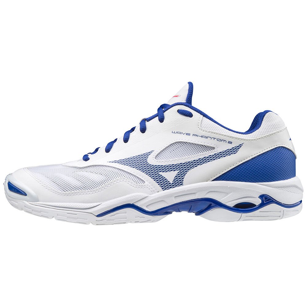 Tenis Handebol Mizuno Wave Phantom 2 - Mulher - Branco/Azuis/Rosa - MRDJC9460